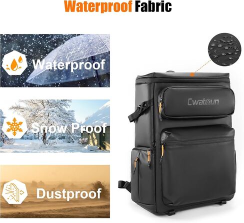 حقيبة كاميرا CWATCUN ، حقيبة كاميرا DSLR/SLR/SLR/Mirrorless مع حامل ثلاثي القوائم وأجهزة الطائرات بدون طيار/كمبيوتر محمول ، حقيبة تصوير متعددة الوظائف مقاومة للماء متوافقة مع Canon/Nikon/Sony/DJI in Kuwait
