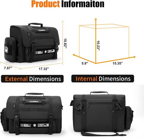 Cwatcun Large Tactical Camera Sling Bag, Crossbody Case with Tripod Holder | Fits 2cameras+2lenses+15.6"laptop. Tactical webbing, removable pouches, magnetic buckle, side access, padded foam in Saudi Arabia