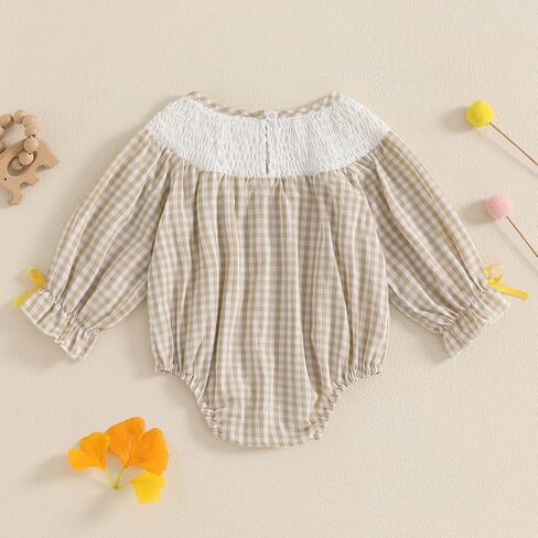 SAYOO Baby Girls Duck Romper Mallard Duck Embroidery Smocked Bubble Romper Bodysuit Newborn Infant Toddler Hunting Outfit in Saudi Arabia