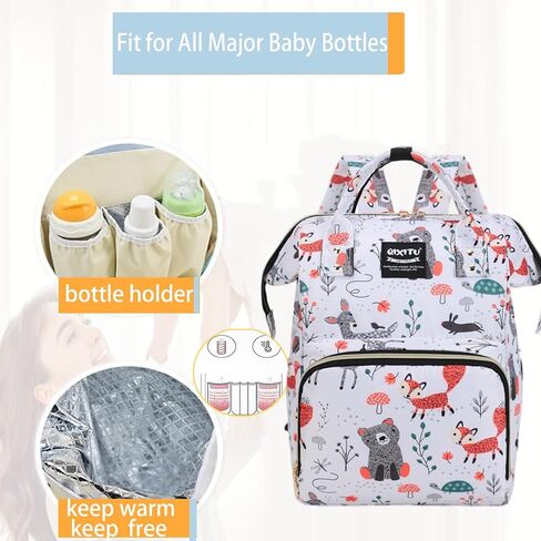 23L LASEX DIEPER BACKPACK BASE BAG ، حقيبة كبيرة من السعة على الظهر على ظهرها من الأرجح ، حقيبة تحمل على الظهر ، أساسيات السفر ، وأشرطة العربات ، وحالة Pacifier - للجنسين in Saudi Arabia