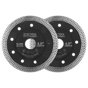 4.5" Diamond Blade for Angle Grinder, Super Thin Tile Cutting Blade for Smooth Cutting, 2Pcs Tile Cuttter Blade for Dry and Wet Cutting Porcelain Ceramic Tile Granite Marbles.