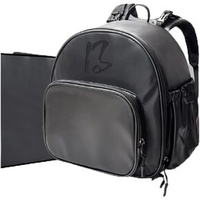 Small Diaper Bag Backpack with Changing Pad Leather Backpack Diaper Bag with 180° Opening,Insulated Pockets,Stroller Straps,Black Baby Bag Backpack for Girls Boys Travel Back Pack Mom Dad