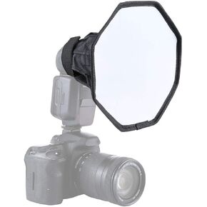 PULUZ Softbox Diffuser, Flashlight Diffuser, 20cm Universal Flash Octagonal Softbox, Quick Fit, Foldable, Portable Flash Softbox with a Storage Bag for Camera Flash Light