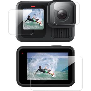TELESIN 3 PcsTempered Glass Screen Protector for Go Pro Hero 13 Black, 9H Ultra Clear Tempered Glass Saver Lens Protector for Hero 13 Action Camera Accessories, Scratch Resistant