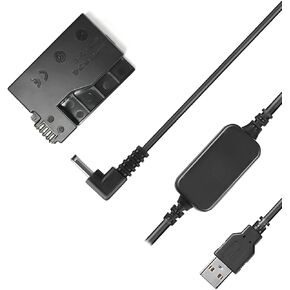 ACK-E8 USB AC Power Adapter LP-E8 Dummy Battery Kit متوافق مع Canon EOS REBEL T5I T4I T3I T2I KISS X6I KISS X7I KISS X5 KISS X4 700D 650D 550D Cameras in Kuwait