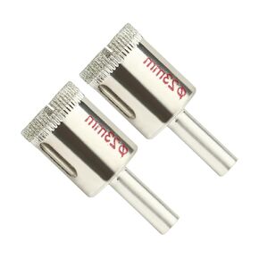 Diamond Drill Bits, 23mm Cutting Diameter, Nickel-plated Coating Diamond Core Drill Hole Saws - (Applications: for Glass Precision Drilling Bits Tools), 2-Pieces