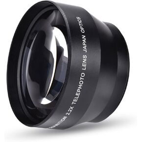 67mm 2.2X Universal Teleconverter Telephoto Lens, Cameras Accessory, Aluminium Alloy Optical Glass for Camera