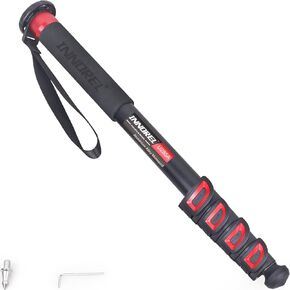 INNOREL U325A Camera Monopod 66.9 in/170 cm Aluminum Alloy 5-Section with Fast Flip Lock Monopod Travel Monopod for Canon Nikon Sony DSLR Camera Video Camcorder DV Photography Bracket Load 26 lb/12 kg