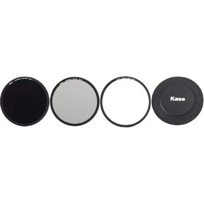 Kase Wolverine 95mm Magnetic Shockproof Tempered Optical Glass Filter Entry Level Kit II Includes Magnetic CPL MCUV ND64 Lens Cap & Case 95