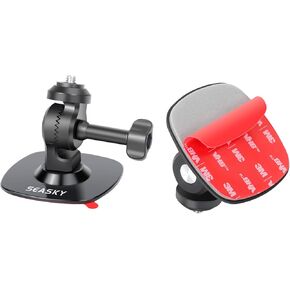 SEASKY A2 Flexible Adhesive Helmet Mount with Genuine 3M VHB Adhesive for insta360 X4 X3 X2 for GoPro Hero 13/12/11/10/9 Max Sports Camera Accessories Curved Flat Surface Roller Skiing