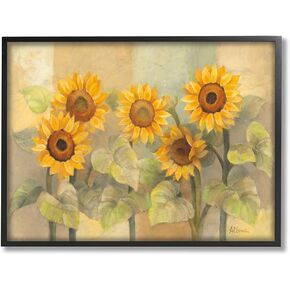 Stupell Industries Soft Vintage Sunflower Floral Field Yellow Green