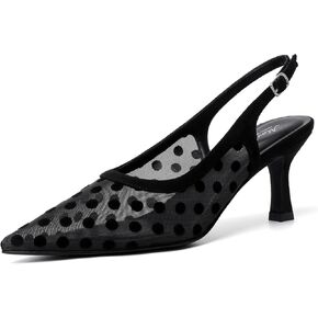 Mostsrin Kitten Heels for Women Slingback Pointed Closed Toe Heels Women's Pumps Shoes for Wedding, Party, Commuting