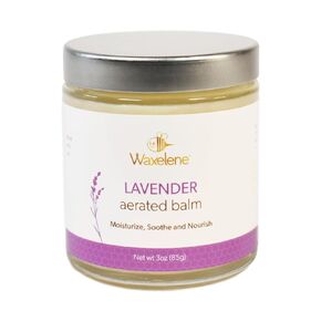 Waxelene Lavender Aerated Balm Jar, Organic Calming Multipurpose Ointment Baby Eczema Psoriais Dry Sensitive Skin Body Hand Lip Balm Face Moisturizer