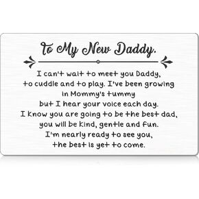 New Dad Gifts for Men, Baby Announcement, First Fathers Day for New Dad, Gifts for Dad, Fathers Day Metal Wallet Gifts, First Time Dad Gifts from Wife, Dad to Be Gifts for 1st Time Dad