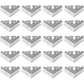 20 PCS Flower Shape Decorative Corner Protectors, Metal Book Corner Guards Covers for Album Jewelry Box Wooden Case Desk, 1.3"x1.3"x0.5"(Silver)