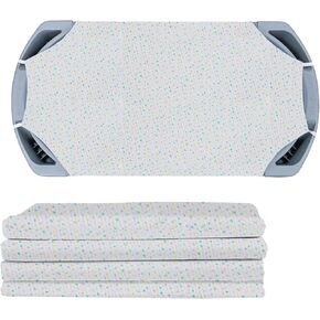 Angeles Angels Rest White Cot Sheet with Elastic Straps, Toddler Size, Cot Sheets for Daycare, Toddler Cot Sheets, Set of 4