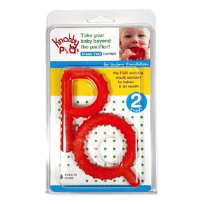Knobby P's & Q's (Stage 2 Teether) - Red
