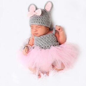 Newborn Baby Photography Props Easter Baby Girls Photo Shoot Outfits TUTU Skirt Rabbit Baby Photoshoot Props Costume