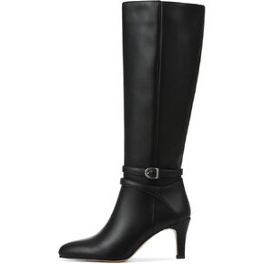 Tscoyuki Knee High Boots Women Round Toe 2.9 In Tall Boots for Women Side Zipper Stiletto High Heel Fall Long Boots