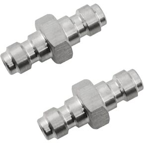 Double Male Stainless Steel Quick-Disconnect Male to Male gas charging connection Tool accessories for inflating stations -2PCS