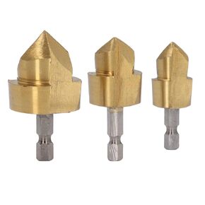 3 Pcs PPR Lifting Drill Bit, Water Pipe Expansion Drill Puncher Bit with 1/4 Inch Hex Shank, High Carbon Steel Water Pipe Hole Expander