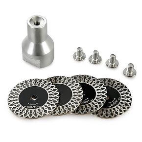 LOZLIN 5PCS 40MM Diamond Engraving Small Saw Blade with Removable Flange Granite, Marble, Ceramic Tiles, PVC Plastic and Other Stone Engraving Lettering