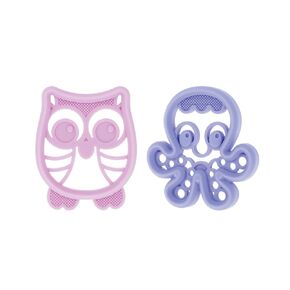 Nuby Soft Silicone Gum Massaging Baby Teether Toy - (2 Pack) Baby Teething Relief Toys for 3+ Months - Pineapple and Orange