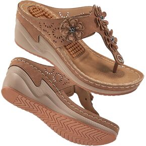 FUDYNMALC Womens Sandals Wedge 2026: Comfortable Platform Flip Flops Summer Dressy Thong Shoes for Wedding Walking Travel Casual in Kuwait