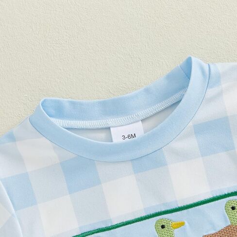 Infant Baby Boy Mallard Duck Clothes Summer Short Sleeve Romper One Piece Newborn Country Boy Farm Outfit in Kuwait