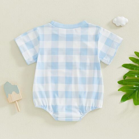 Infant Baby Boy Mallard Duck Clothes Summer Short Sleeve Romper One Piece Newborn Country Boy Farm Outfit in Kuwait
