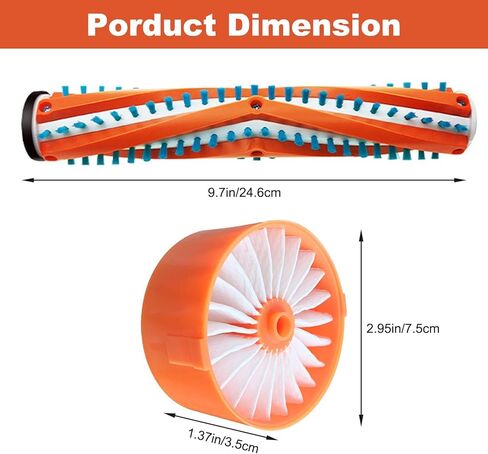 Alren BSV2020 Filter & Brush Roller Kit لـ Black Decker BSV20G ، BSV2020P ، BSV2020 ، BSVF1 PowerSeries Extreme Stick ، ​​استبدل الجزء# N858184 N665227 （(1 Brush Roller ، 4 مرشحات) in Kuwait