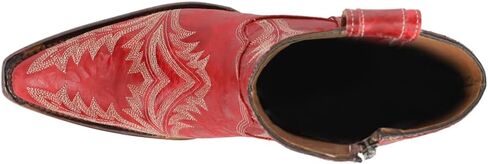 أحذية Corral Boots Womens Seripered Snip Toe سحب على أحذية غير رسمية الكاحل منخفض الكعب 1-2 " - أحمر in Kuwait