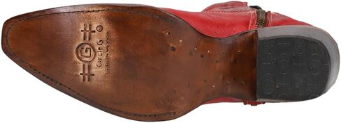 أحذية Corral Boots Womens Seripered Snip Toe سحب على أحذية غير رسمية الكاحل منخفض الكعب 1-2 " - أحمر in Kuwait