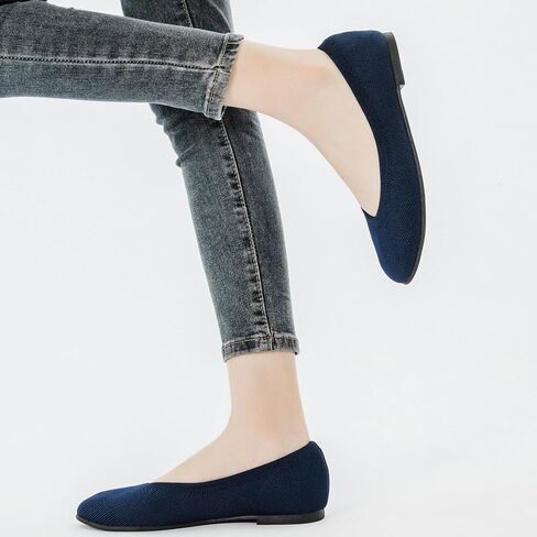 Veittes Women's Wide Width Flats Shoes, Ladies Fashion Comfortable Breathable Office Ballet Flats Shoes. in Saudi Arabia
