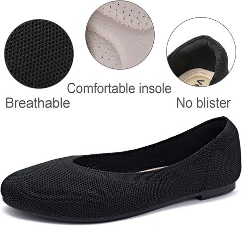 Veittes Women's Wide Width Flats Shoes, Ladies Fashion Comfortable Breathable Office Ballet Flats Shoes. in Saudi Arabia
