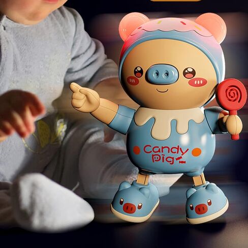 خنزير الرقص الإلكتروني ، اللعب ، الزاوية الدائرية ، الإضاءة الناعمة ، الترفيه ، التعليم المبكر ، صوت واضح ، خنزير رقص لطيف ، لعبة موسيقى للاستخدام المنزلي (الأزرق) in Kuwait