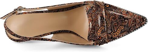 Esvowido Slingback Heels for Women Stilettos Beaded Pointed Toe Shoes Slip On Loafers Pumps High Heel Shoes for Women in Saudi Arabia