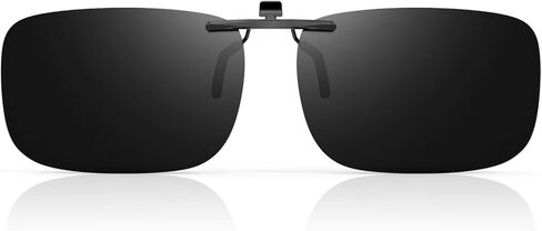 Goiteia Polarized Clip-On Sunglasses,Lightweight Rectangle Design Over Prescription Glasses,Non-Flip Up,Compact Fit in Kuwait
