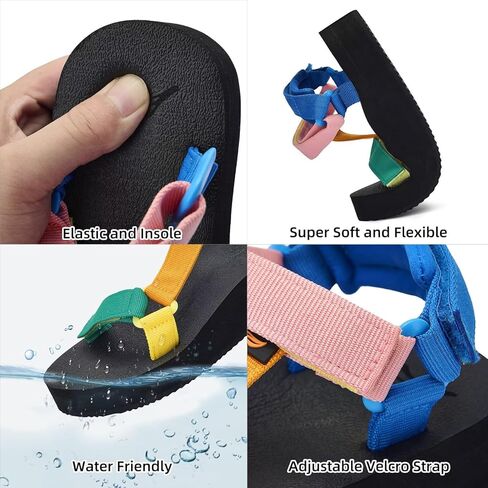 Women's Platform Sandals Casual Adjustable Shoes with Arch Support Yoga Mat Insole Light Weight Flatform Sandals in Kuwait