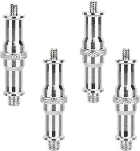 4pcs قياسي 1/4 إلى 3/8 بوصة من الذكور المعدنية محول المسمار الملولب مسمار spigot لاستوديوها حامل ، رأس الكرة ، مستقبل فلاش لاسلكي ، محول Hotshoe/Coldsho in Kuwait