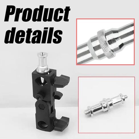 4pcs قياسي 1/4 إلى 3/8 بوصة من الذكور المعدنية محول المسمار الملولب مسمار spigot لاستوديوها حامل ، رأس الكرة ، مستقبل فلاش لاسلكي ، محول Hotshoe/Coldsho in Kuwait