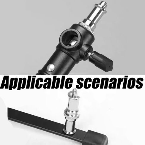 4pcs قياسي 1/4 إلى 3/8 بوصة من الذكور المعدنية محول المسمار الملولب مسمار spigot لاستوديوها حامل ، رأس الكرة ، مستقبل فلاش لاسلكي ، محول Hotshoe/Coldsho in Kuwait