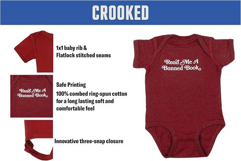 CROOKED MEDIA Funny Baby Onesie, Read Me a Banned Book Political Onesie in Saudi Arabia