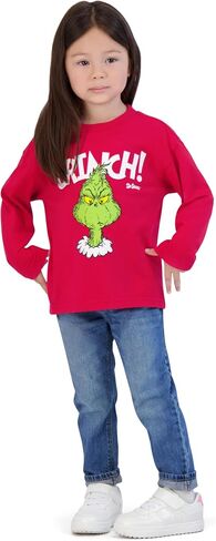 The Grinch Dr. Seuss Christmas Toddler Unisex Long Sleeve T-Shirt, Sizes 2T-5T in Saudi Arabia