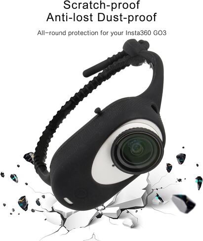 قابلة للتعديل معصم السيليكون على ظهره مقطع النخيل متوافق مع insta360 go 3 / go 3S Action Camera Caram in Saudi Arabia
