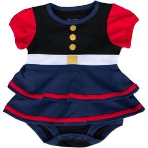Baby Girls Marine Corps Dress Blues Theme Ruffle Layered Dress (9-12 Months)