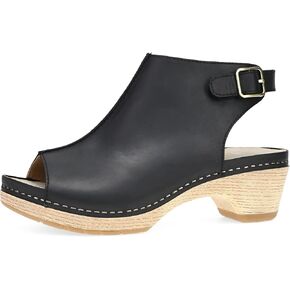 Dansko Lizzy Peep-Toe Booties for Women - Linings from Recycled Materials and Leather for Breathability- Lightweight Rubber Outsole for Long-Lasting Wear