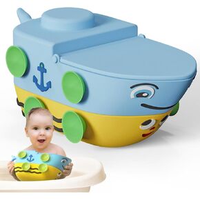 Griddly Kids Baby Bath Toys - Bobbee: The Ultimate Water Toy - Pure Silicone Bath Toys for Kids Ages 1-3, Smooth Edged, Non-Toxic, Durable, Waterproof - for Pool Parties, Outings, Builds Friendships