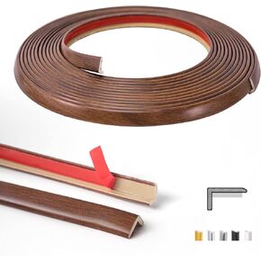 Art3d 20ft Outside Vinyl Corner Trim Peel and Stick for Tile and Wall Edges, Furniture Decoration, Cherry