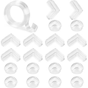 20 Pcs Corner Protector Baby 6.6ft(2M) Table Edge Protectors for Baby Corner Protector Guards Baby Proofing Corner Guards Clear Corner Protectors for Furniture and Sharp Corners